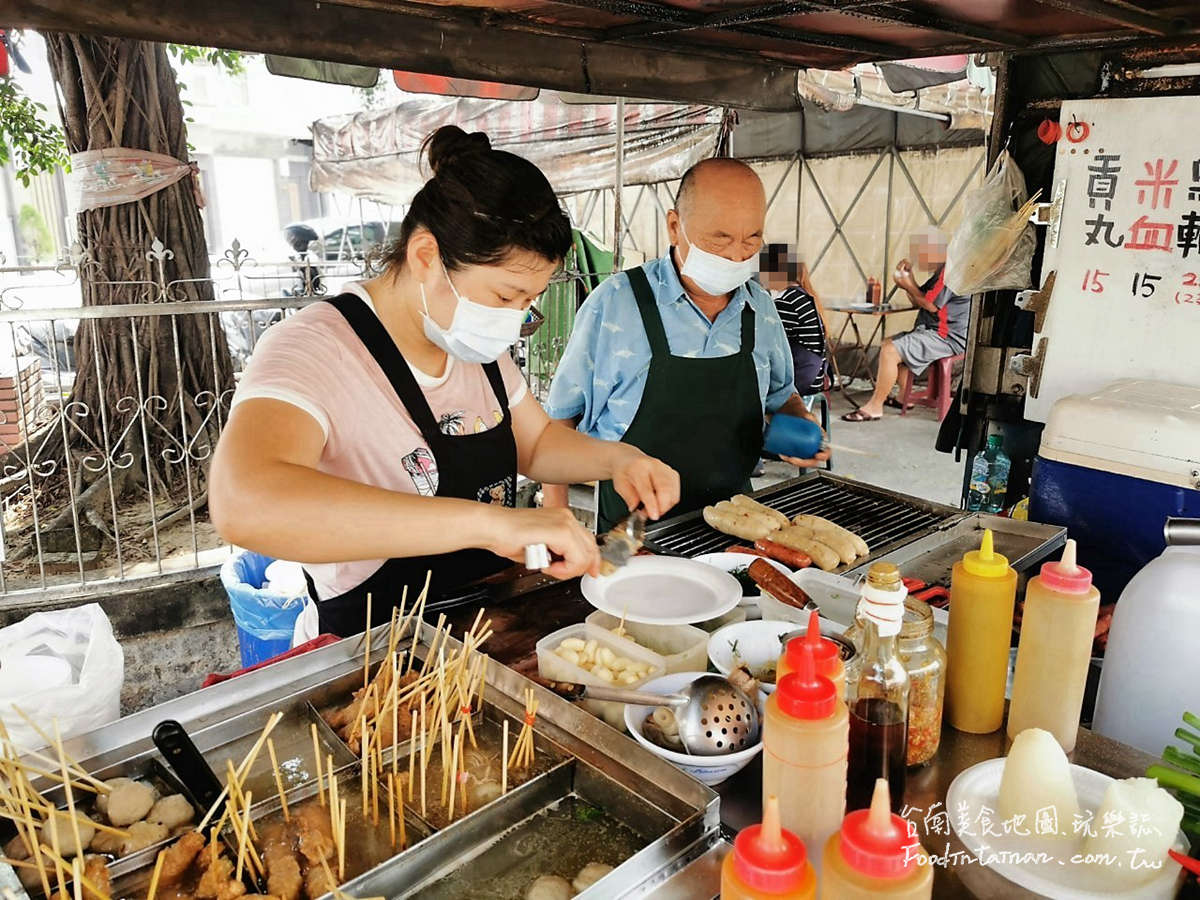 臺南安南區(qū)推薦平價平民臺式下午茶點心小吃-外殟仔濟和宮環(huán)福街無名黑輪米血攤車